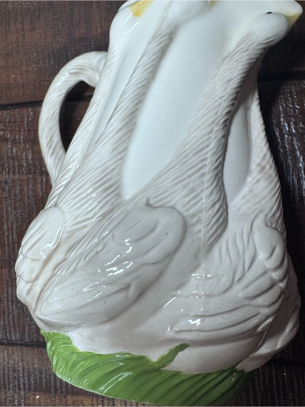 White Ceramic Geese Pitcher - Farmhouse Cottage core Decor - Picture 9 of 15